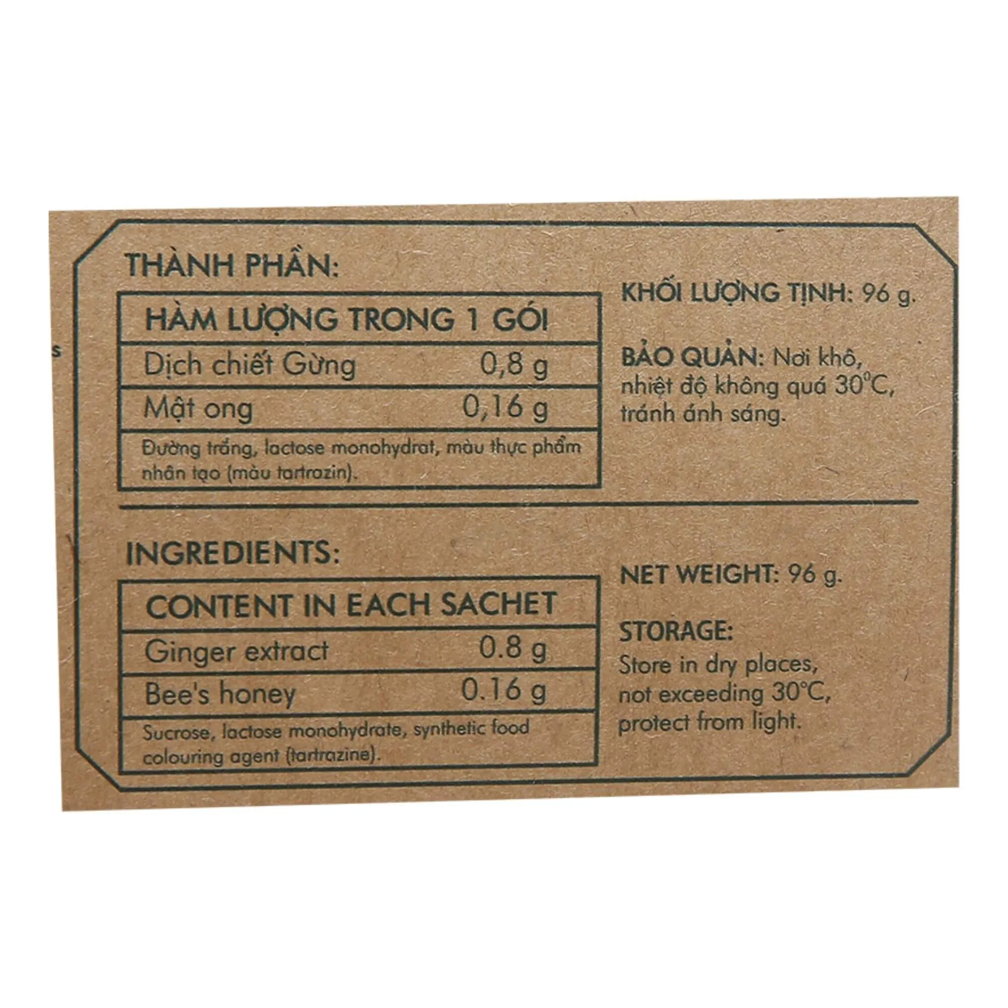 Trà gừng mật ong Hati – Hỗ trợ giải cảm, giảm đầy hơi (hộp 24 gói x 4g) 5