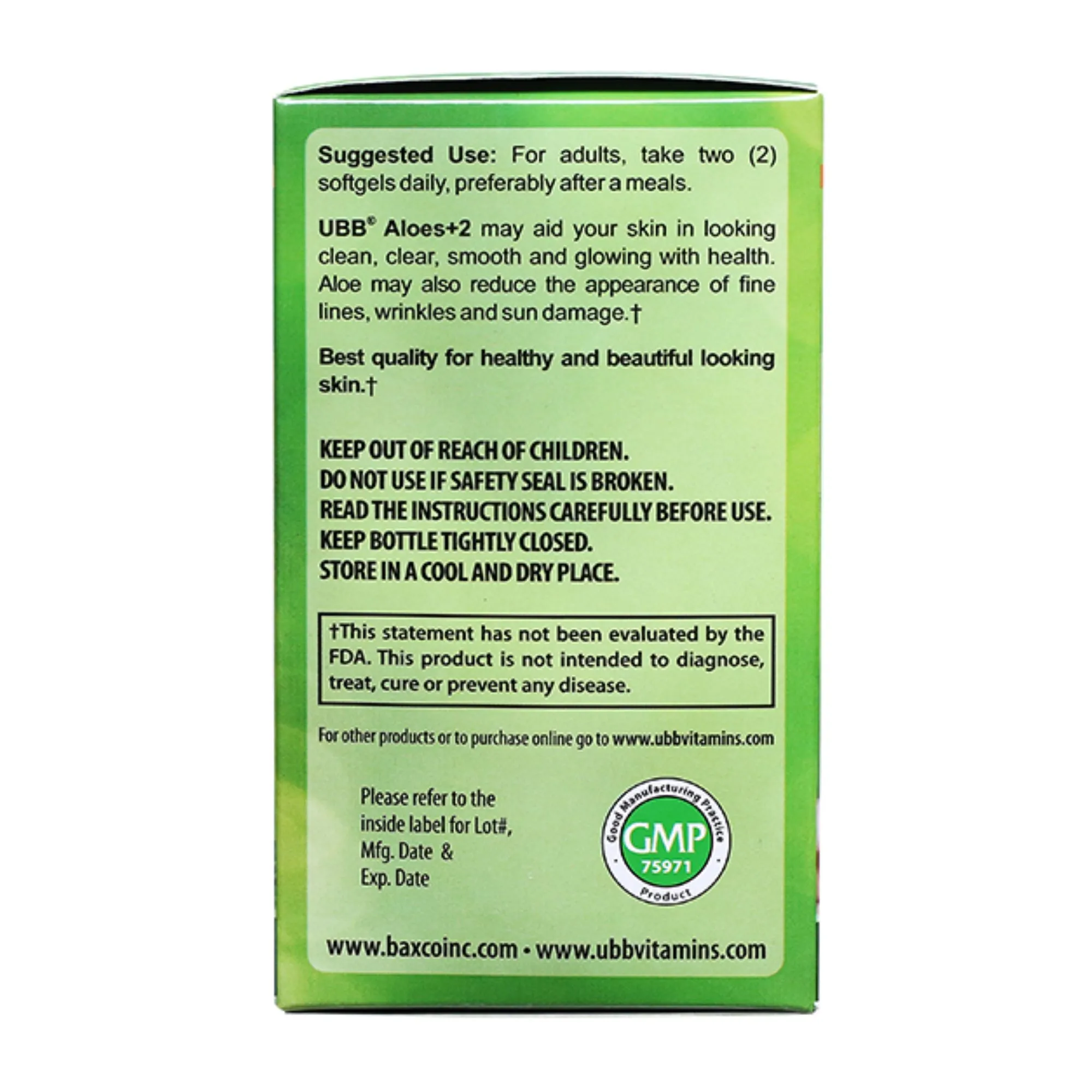UBB Aloes+2 - Hạn chế lão hóa, làm đẹp da (chai 100 viên) 5