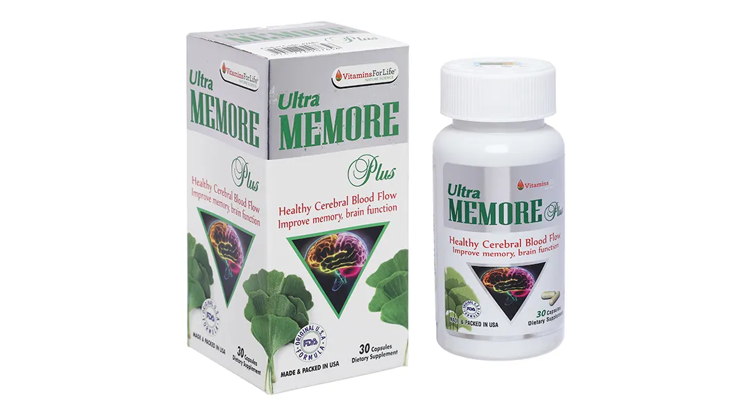 Ultra Memore Plus bổ não, cải thiện trí nhớ lọ 60 viên 10