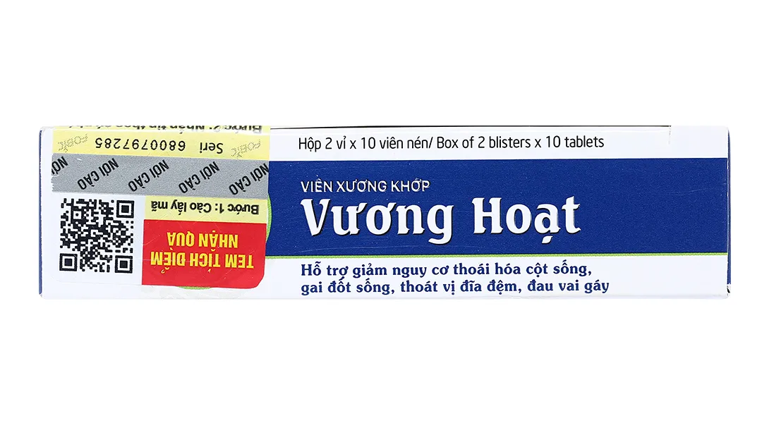 Vương Hoạt giảm nguy cơ thoái hóa cột sống, đau vai gáy lọ 80 viên 11