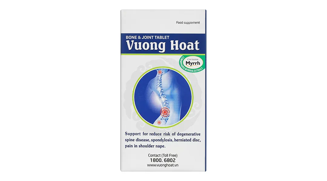 Viên xương khớp Vương Hoạt giảm nguy cơ thoái hóa cột sống, đau vai gáy hộp 20 viên 14