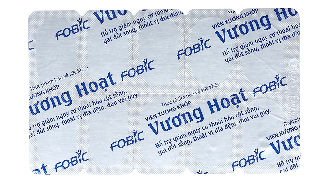 Viên xương khớp Vương Hoạt giảm nguy cơ thoái hóa cột sống, đau vai gáy hộp 20 viên 11