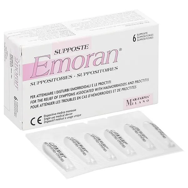 Viên Đặt Trĩ Supposte Emoran hộp 6 Viên