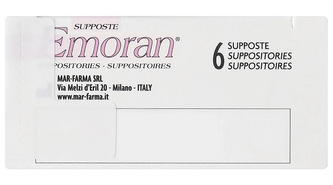 Viên Đặt Trĩ Supposte Emoran hộp 6 Viên 7