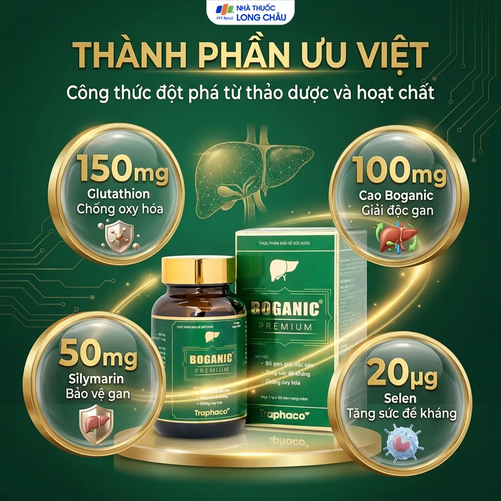 VIÊN BỔ GAN BOGANIC PREMIUM TRAPHACO 30V 3