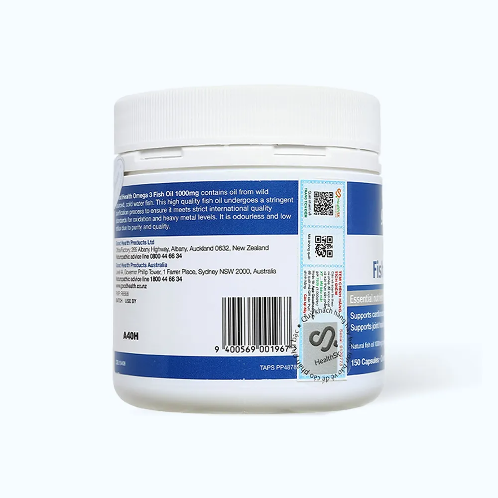 Viên dầu cá Goodhealth Omega 3 (Hộp 150 viên) hỗ trợ mắt và tim mạch 2