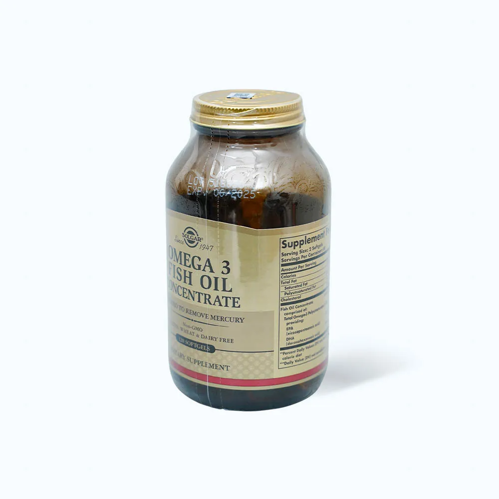Viên dầu cá Solgar Omega-3 Fish Oil (Chai 120 Viên) hỗ trợ giảm mỡ máu 3