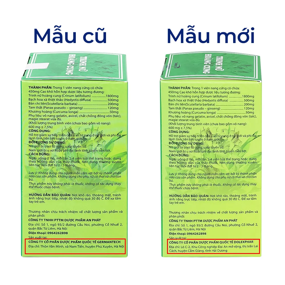 VIÊN HỖ TRỢ GIẢM SỰ TIẾN TRIỂN CỦA U XƠ TỬ CUNG TRINH NỮ HOÀNG CUNG DOLEXPHAR 60V 2