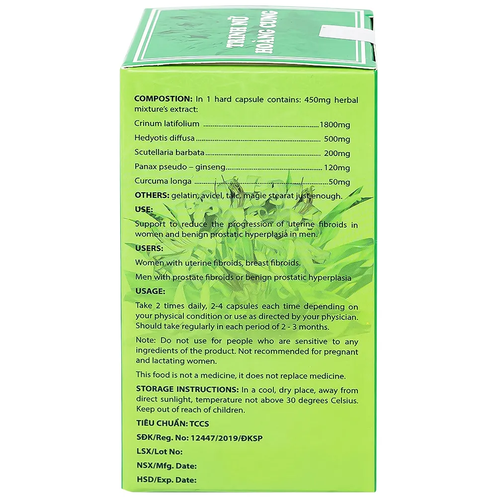 VIÊN HỖ TRỢ GIẢM SỰ TIẾN TRIỂN CỦA U XƠ TỬ CUNG TRINH NỮ HOÀNG CUNG DOLEXPHAR 60V 16