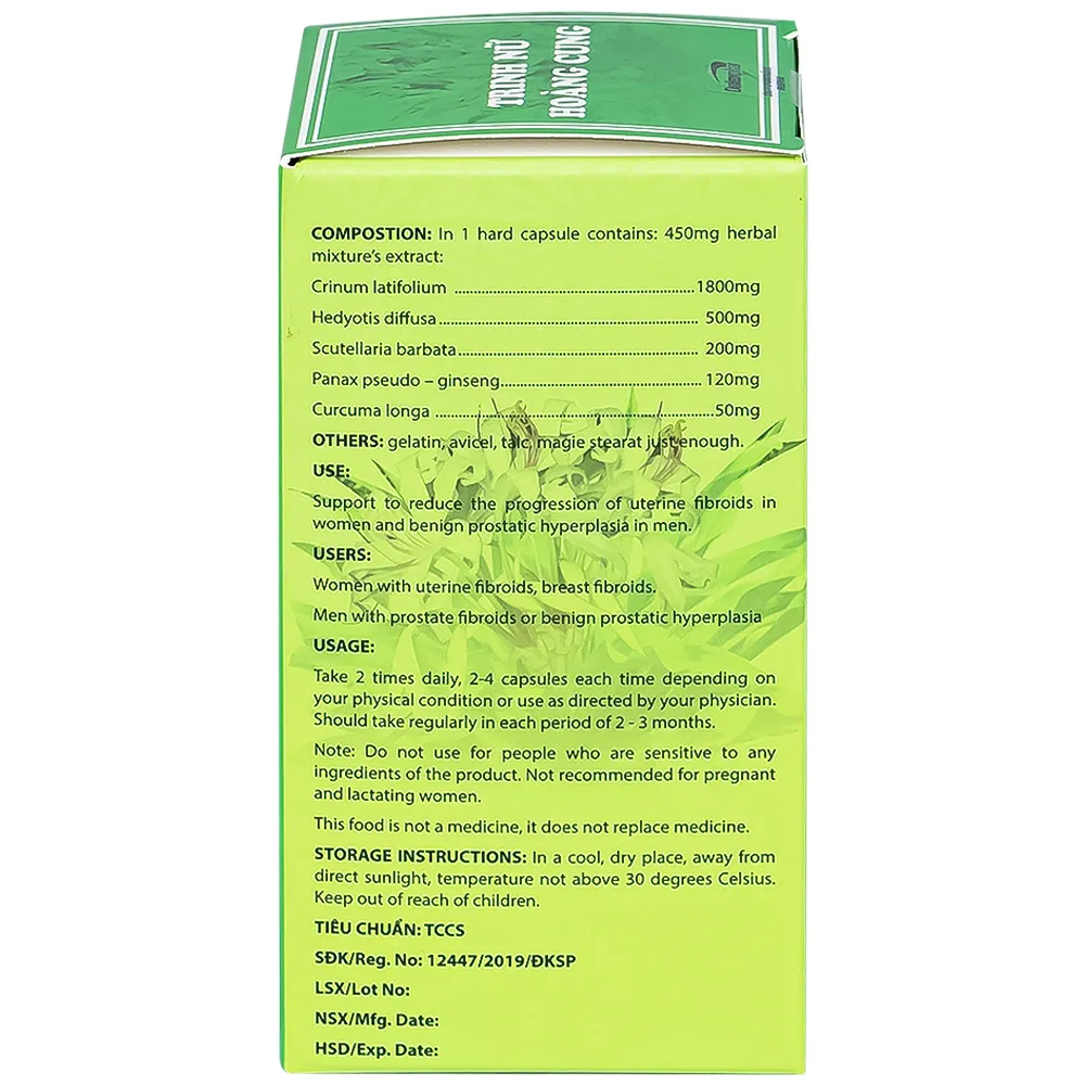 VIÊN HỖ TRỢ GIẢM SỰ TIẾN TRIỂN CỦA U XƠ TỬ CUNG TRINH NỮ HOÀNG CUNG DOLEXPHAR 60V 7