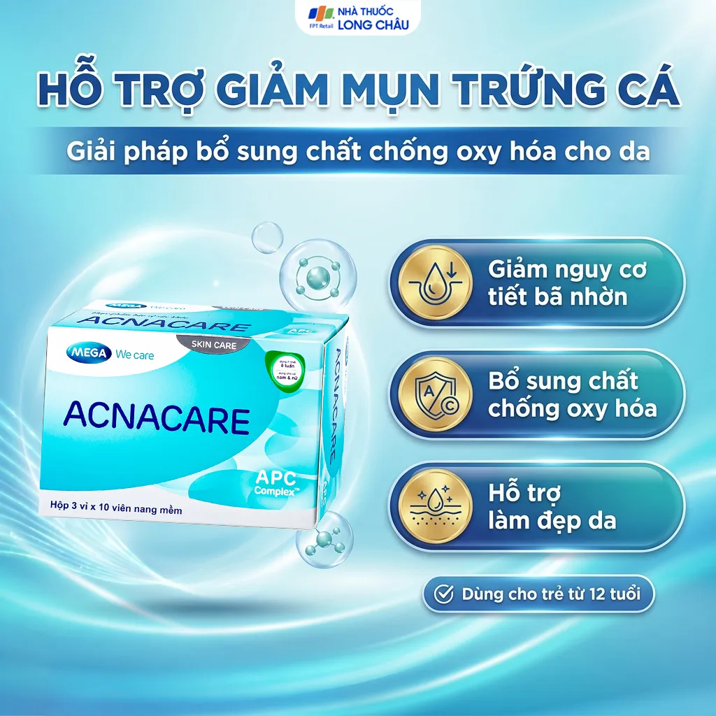 VIÊN HỖ TRỢ LÀM ĐẸP DA ACNACARE MEGA 3X10 4