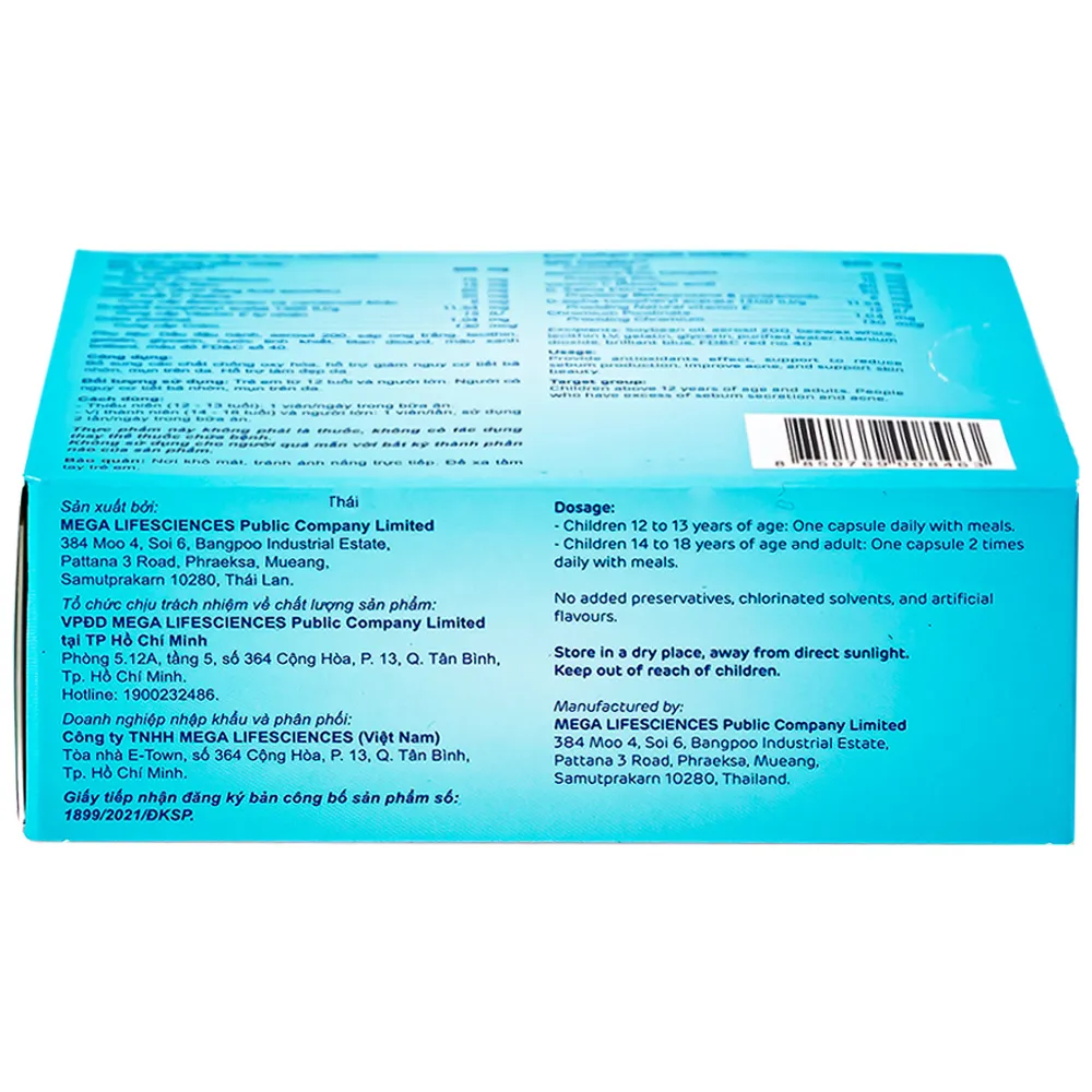 VIÊN HỖ TRỢ LÀM ĐẸP DA ACNACARE MEGA 3X10 7
