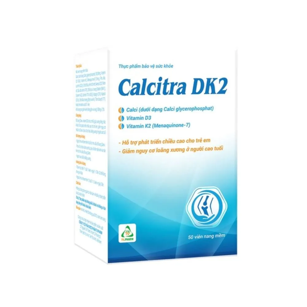 Viên nang CALCITRA DK2 TV. Pharm - Bổ sung Canxi, vitamin D3 (50 viên) 2