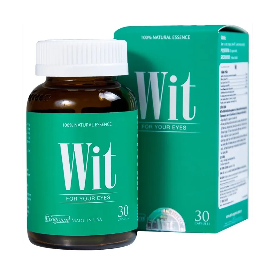 Viên nang WIT For Your Eyes Ecogreen tăng cường thị lực, giảm mờ và nhòe mắt (15 viên)