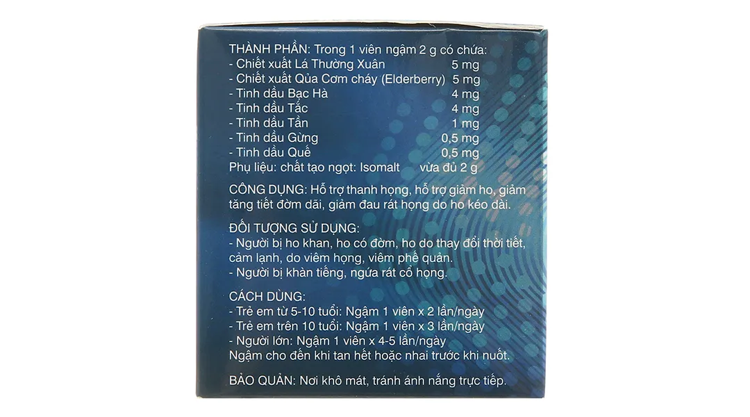 Viên Ngậm Hotexcol hỗ trợ giảm ho, giảm đau rát họng hộp 40 viên 9