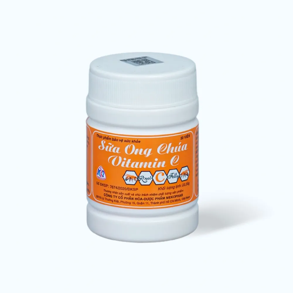 Viên ngậm Sữa Ong Chúa Vitamin C (Hộp 30 viên) hỗ trợ tăng sức đề kháng