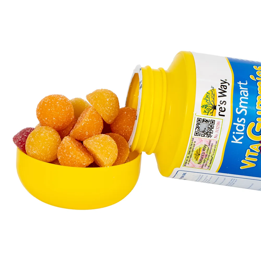 VIÊN NHAI BỔ NÃO KIDS SMART VITA GUMMIES OMEGA-3 DHA FISH OIL NATURE'S WAY 60V 10