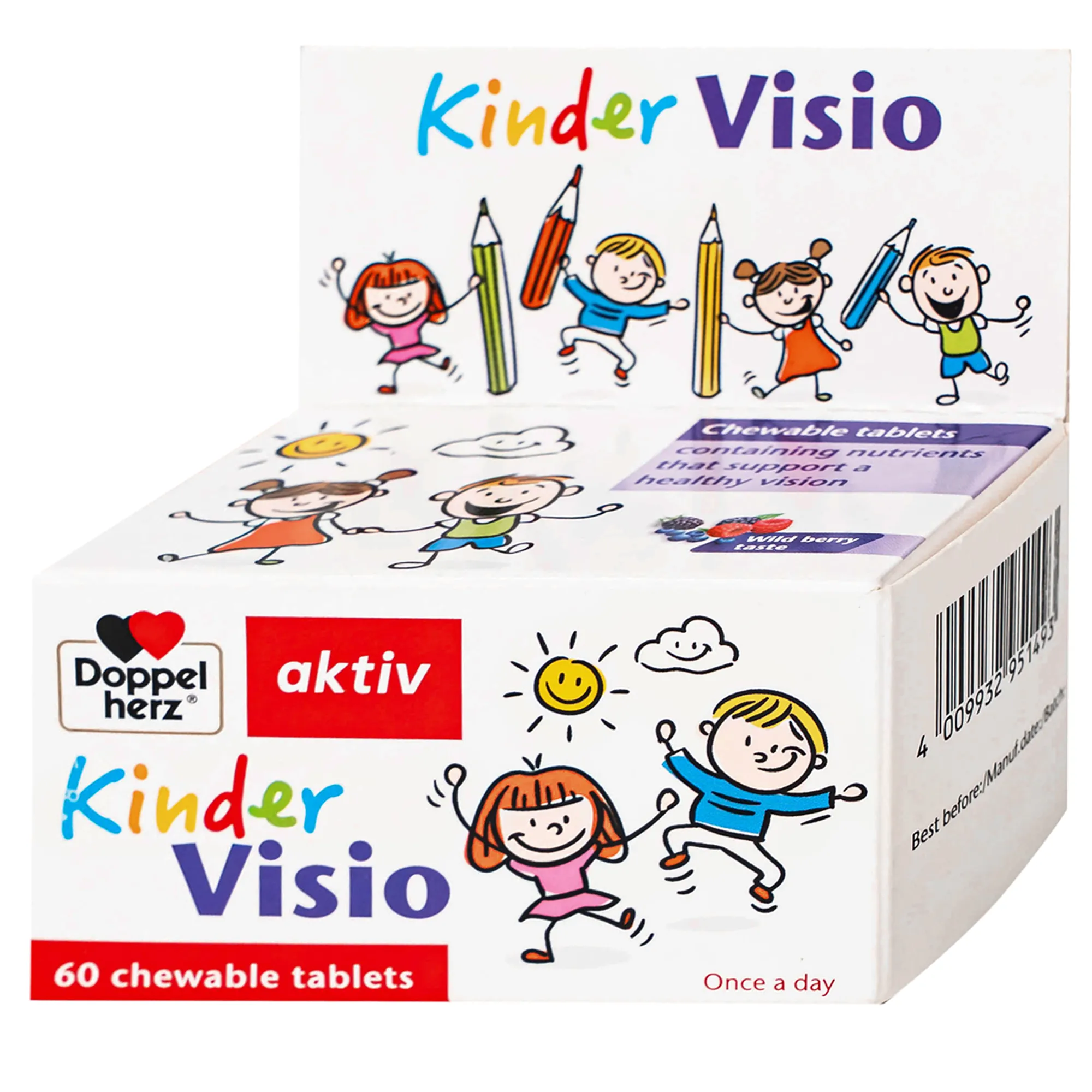 VIÊN NHAI GIÚP MẮT KHỎE MẠNH VÀ TĂNG CƯỜNG THỊ LỰC CHO BÉ DOPPELHERZ AKTIV KINDER VISIO 60V 7