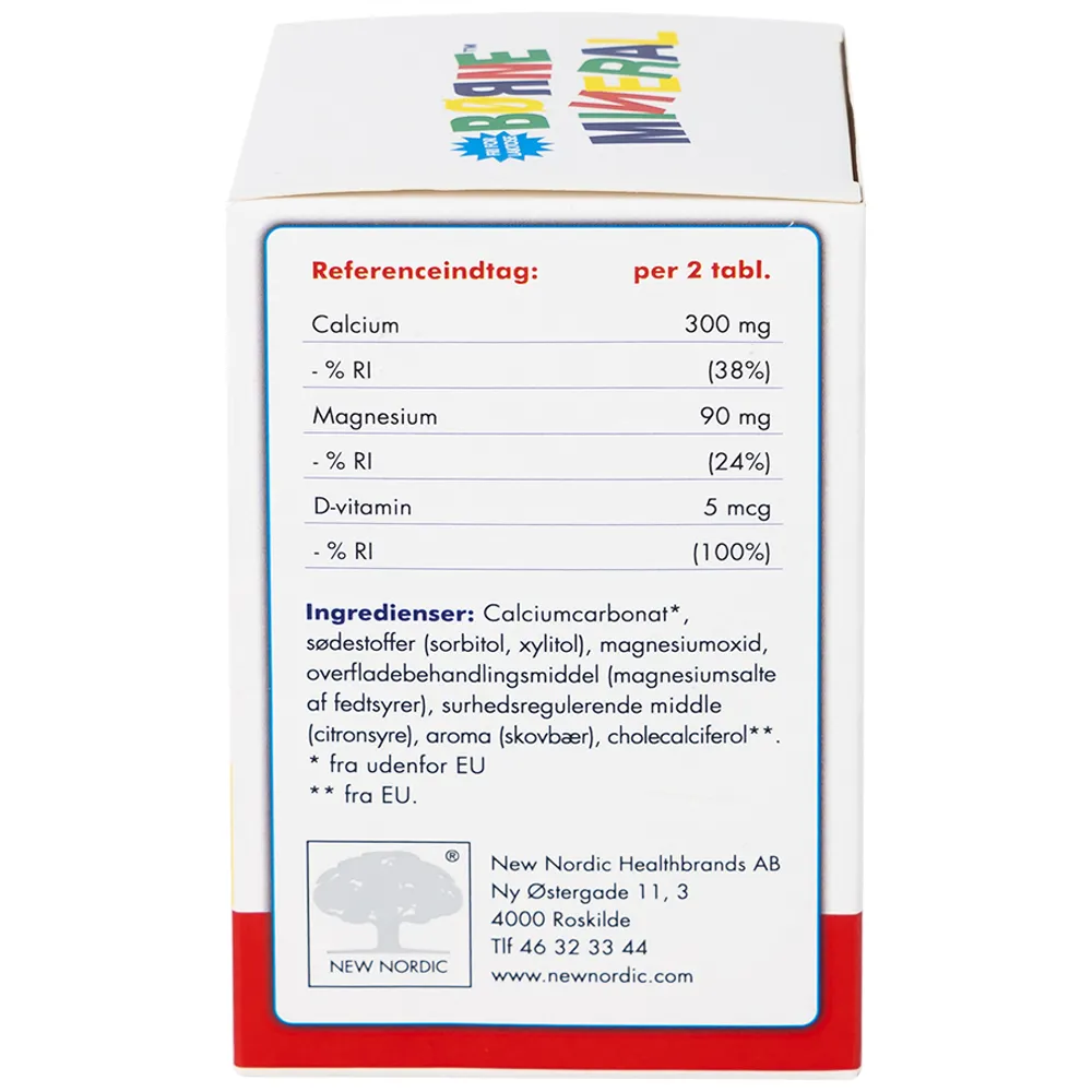 VIÊN NHAI HỖ TRỢ SỰ PHÁT TRIỂN XƯƠNG CHO TRẺ EM BORNE MINERAL NEW NORDIC 120V 10