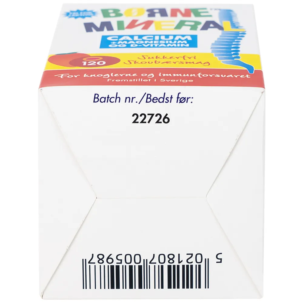 VIÊN NHAI HỖ TRỢ SỰ PHÁT TRIỂN XƯƠNG CHO TRẺ EM BORNE MINERAL NEW NORDIC 120V 11