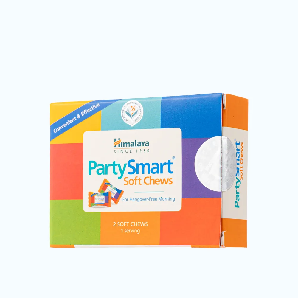 Viên nhai HIMALAYA Party Smart Hỗ trợ cải thiện đau đầu, buồn nôn do uống rượu bia (Hộp 2 viên) 3