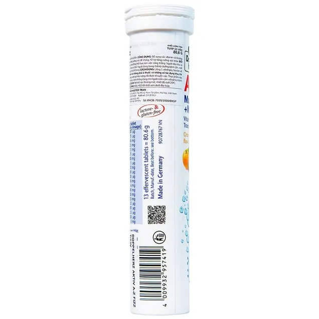 Viên sủi A-Z Fizz Doppelherz Aktiv bổ sung vitamin và khoáng chất (Tuýp 13 viên) 2