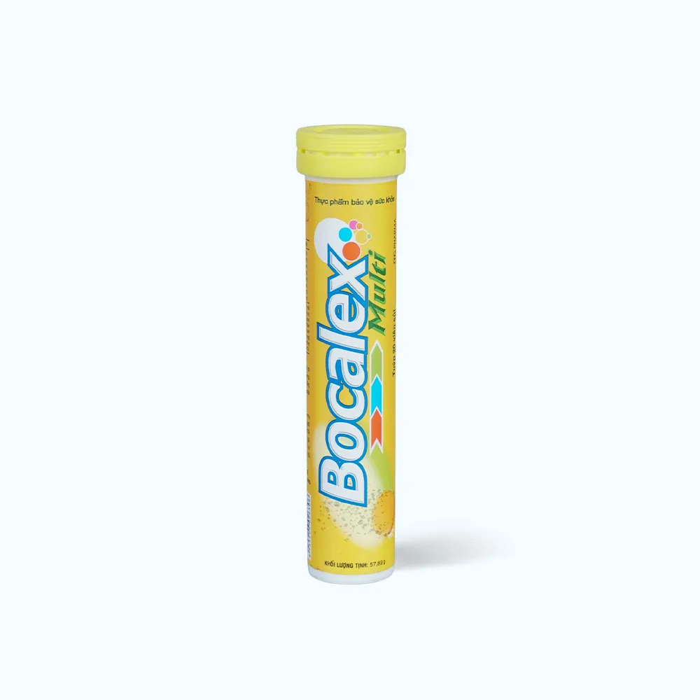 Viên sủi Bocalex Multi (tuýp 20 viên) hỗ trợ bổ sung vitamin C cho cơ thể