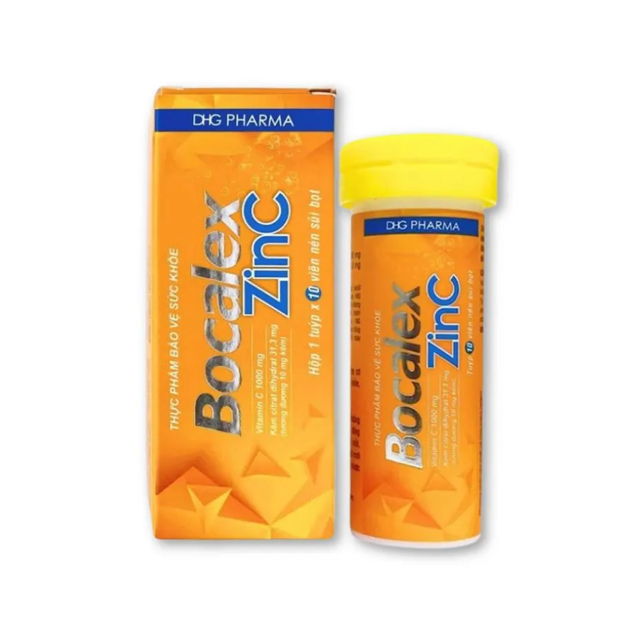Viên sủi Bocalex Zinc DHG Pharma hỗ trợ tăng sức đề kháng (Tuýp 10 viên)