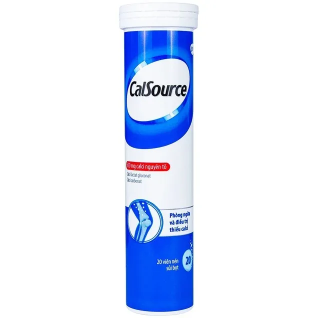 Viên sủi CalSource 500mg GSK – Bổ sung canxi, phòng và hỗ trợ điều trị thiếu hụt canxi (Tuýp 20 viên) 5