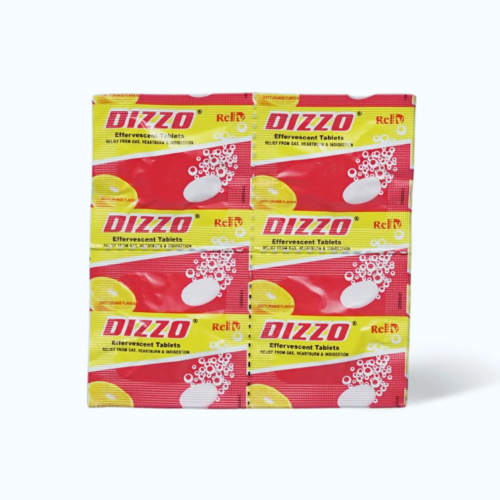 Viên sủi Dizzo (Hộp 12 vỉ x 4 viên) hỗ trợ giảm đầy hơi, khó tiêu và ợ chua 6
