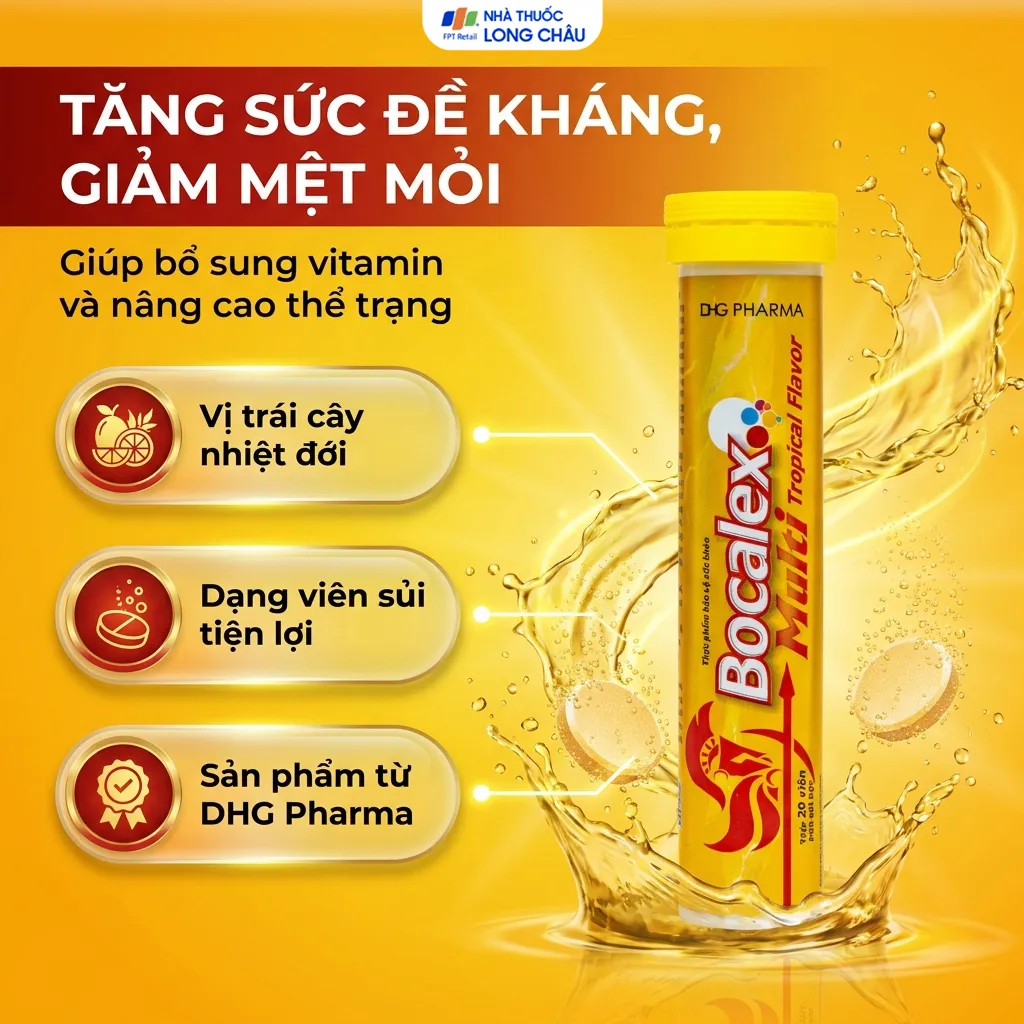 VIÊN SỦI GIÚP TĂNG SỨC ĐỀ KHÁNG BOCALEX MULTI TROPICAL FLAVOR DHG 20V 2
