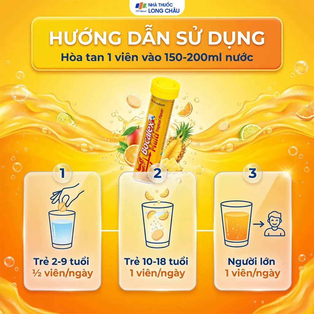 VIÊN SỦI GIÚP TĂNG SỨC ĐỀ KHÁNG BOCALEX MULTI TROPICAL FLAVOR DHG 20V 5