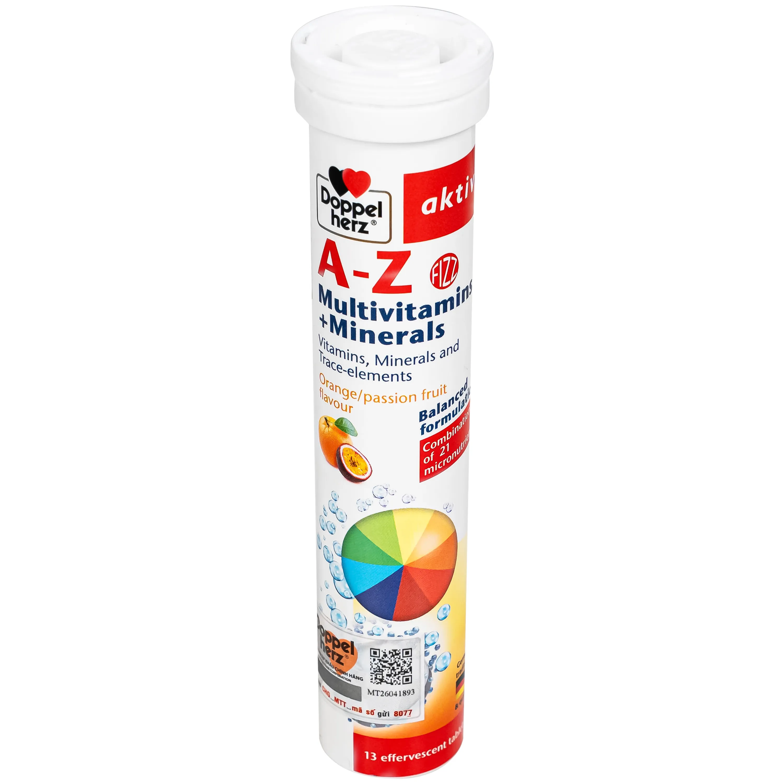 VIÊN SỦI GIÚP TĂNG SỨC ĐỀ KHÁNG A-Z FIZZ DOPPELHERZ 13V 8