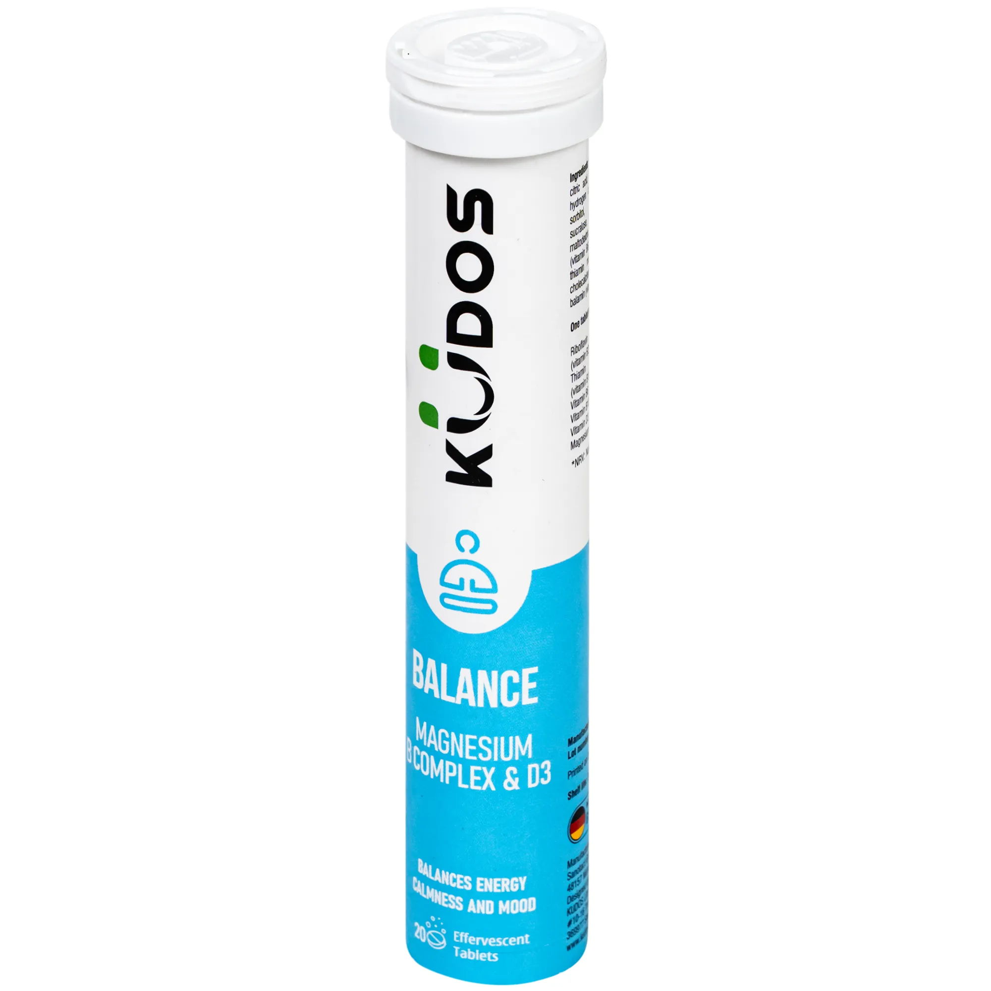 VIÊN SỦI KUDOS BALANCE MAGNESIUM B COMPLEX & D3 20V 3