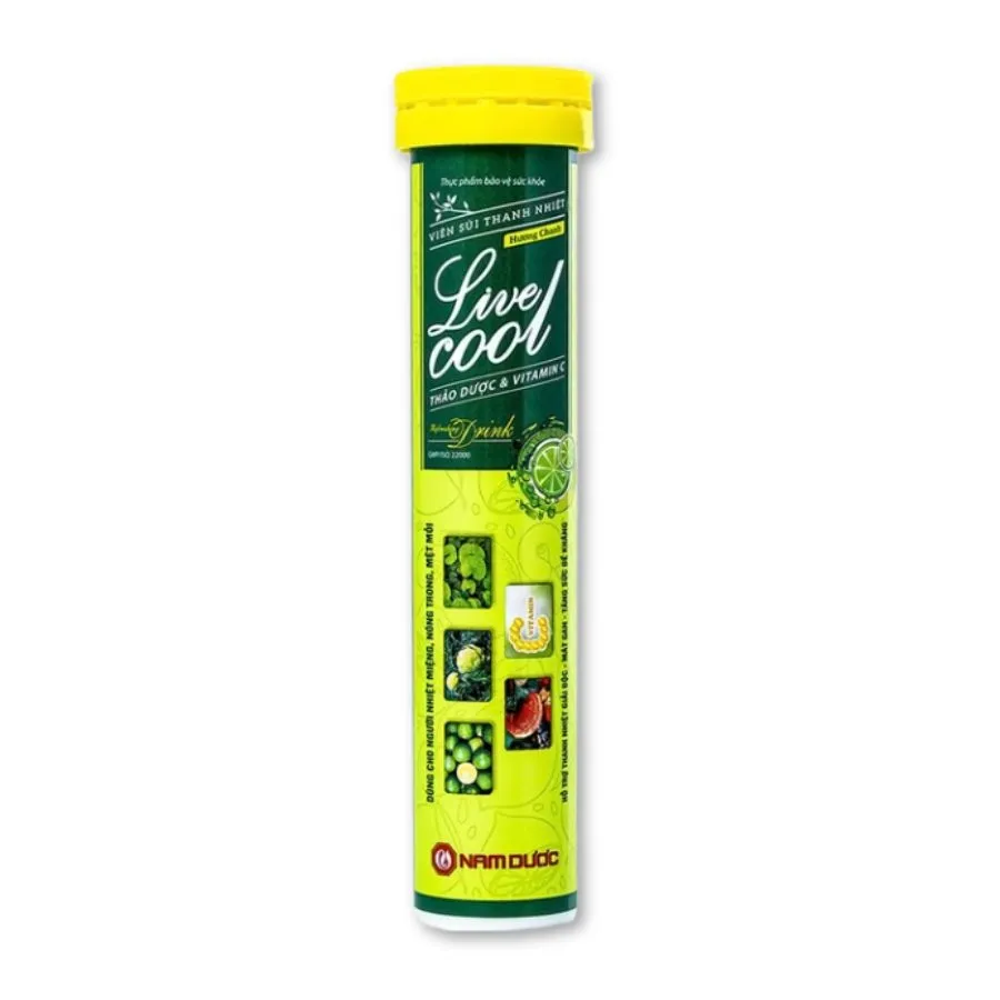 Viên sủi Livecool Nam Dược thanh nhiệt giải độc, mát gan, tăng cường sức đề kháng hương chanh (Tuýp 16 viên) 3