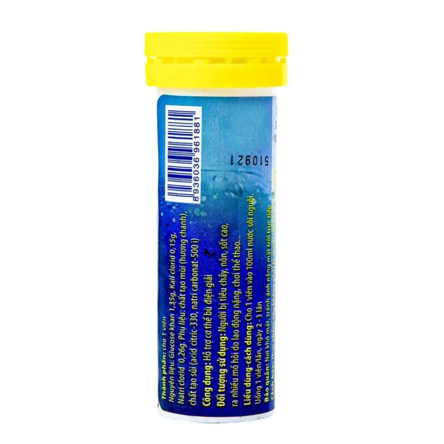 Viên sủi Oresol Pluz - Bù nước và điện giải (Tuýp 10 viên) 5