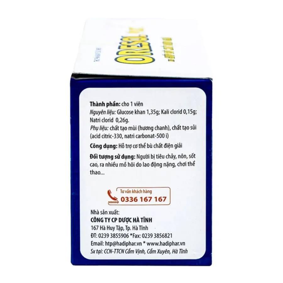 Viên sủi Oresol Pluz - Bù nước và điện giải (Tuýp 10 viên) 9