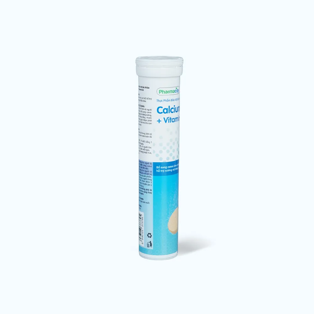 Viên sủi Pharmacity Calcium + Vitamin D3 (Tuýp 20 viên) giúp xương chắc khỏe 2