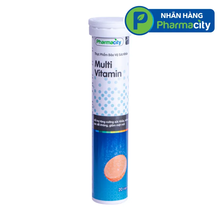 Viên sủi Pharmacity Multivitamin hỗ trợ tăng cường sức khỏe (20 viên)