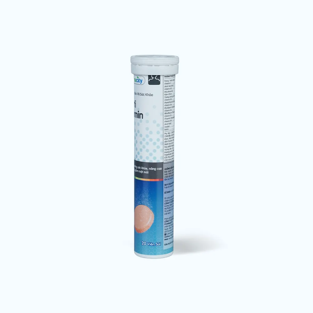 Viên sủi Pharmacity Multivitamin hỗ trợ tăng cường sức khỏe (20 viên) 2