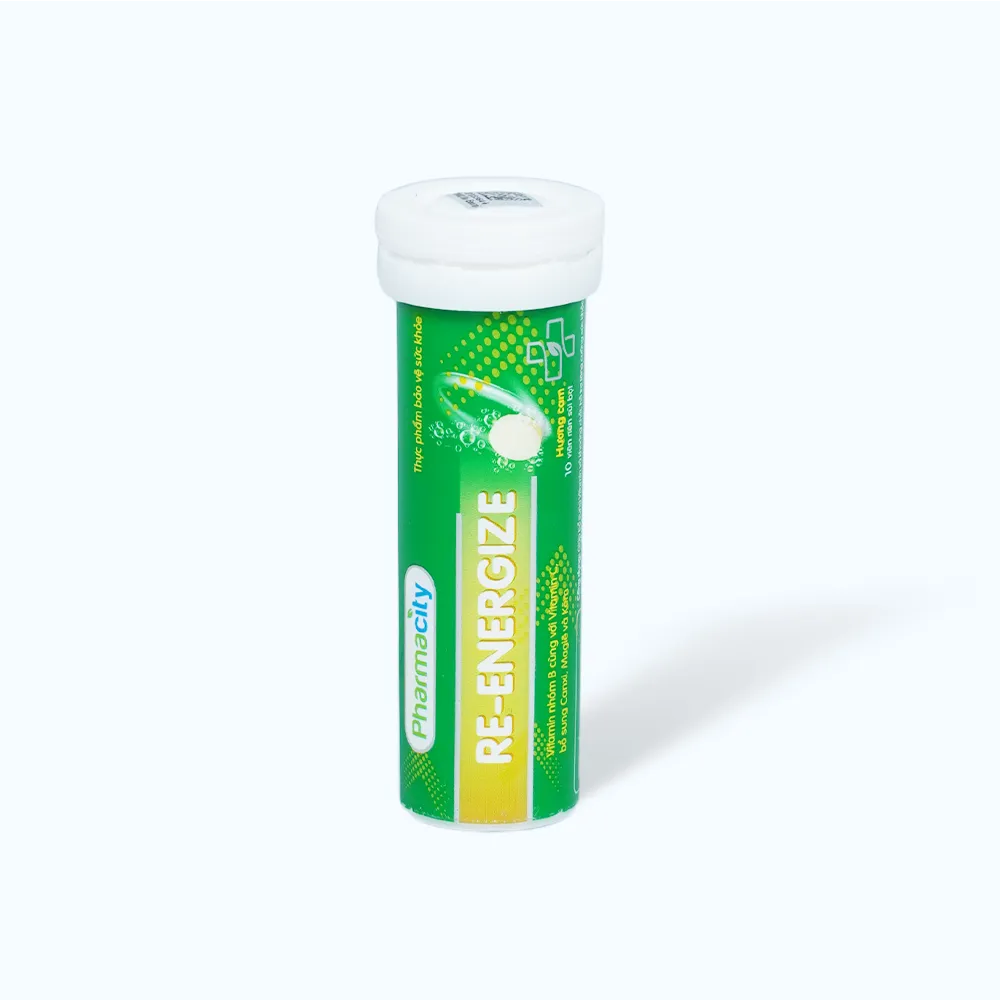 Viên sủi Pharmacity Re-Energize (tuýp 10 viên) giúp tăng cường sức khỏe