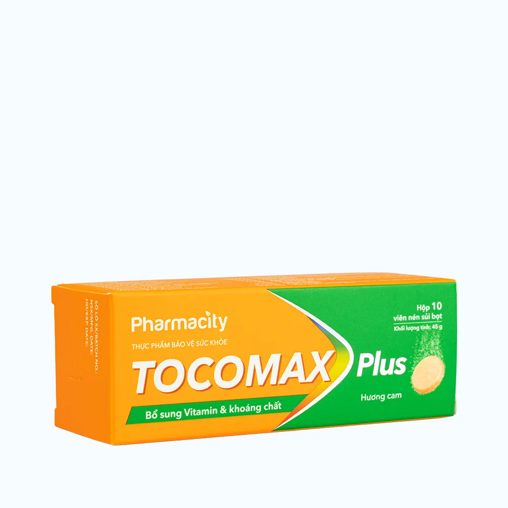 Viên sủi Pharmacity Tocomax Plus hỗ trợ tăng cường sức đề kháng (Hộp 10 viên nén sủi bọt) 3