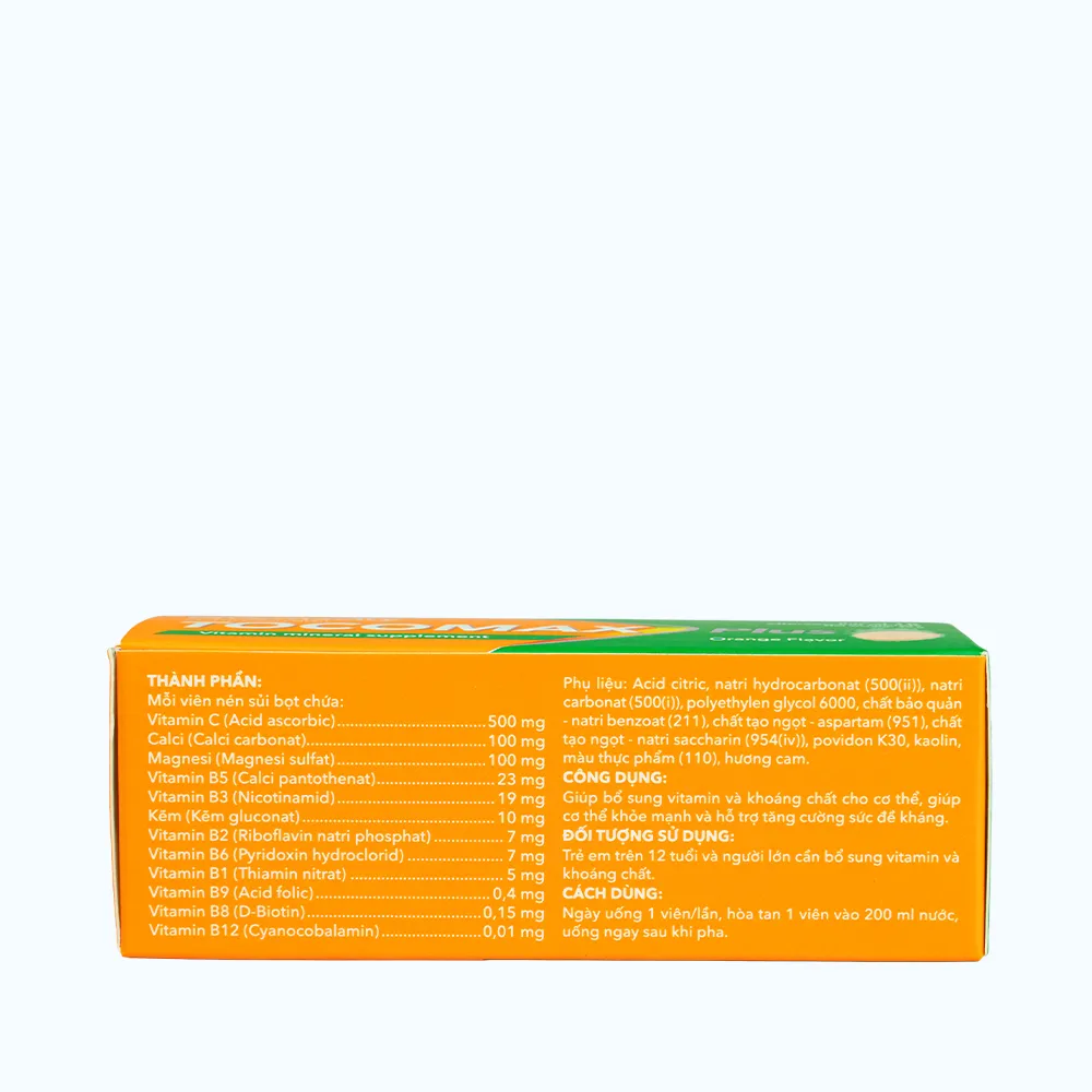 Viên sủi Pharmacity Tocomax Plus hỗ trợ tăng cường sức đề kháng (Hộp 10 viên nén sủi bọt) 5
