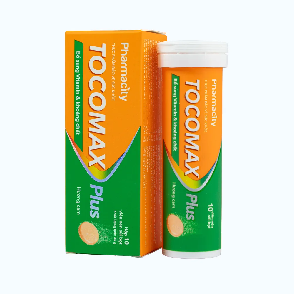 Viên sủi Pharmacity Tocomax Plus hỗ trợ tăng cường sức đề kháng (Hộp 10 viên nén sủi bọt) 6