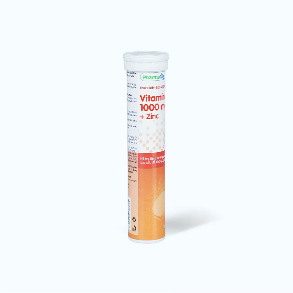 Viên sủi Pharmacity Vitamin C 1000mg + Zinc giúp tăng đề kháng (hộp 20 viên) 2