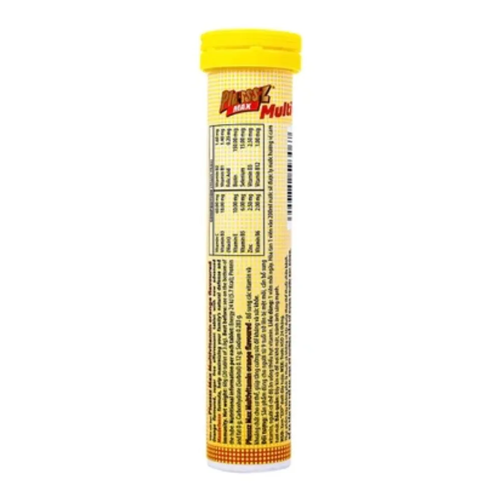 Viên sủi Plusssz Max vị cam bổ sung vitamin và khoáng chất cho cơ thể (20 viên) 3