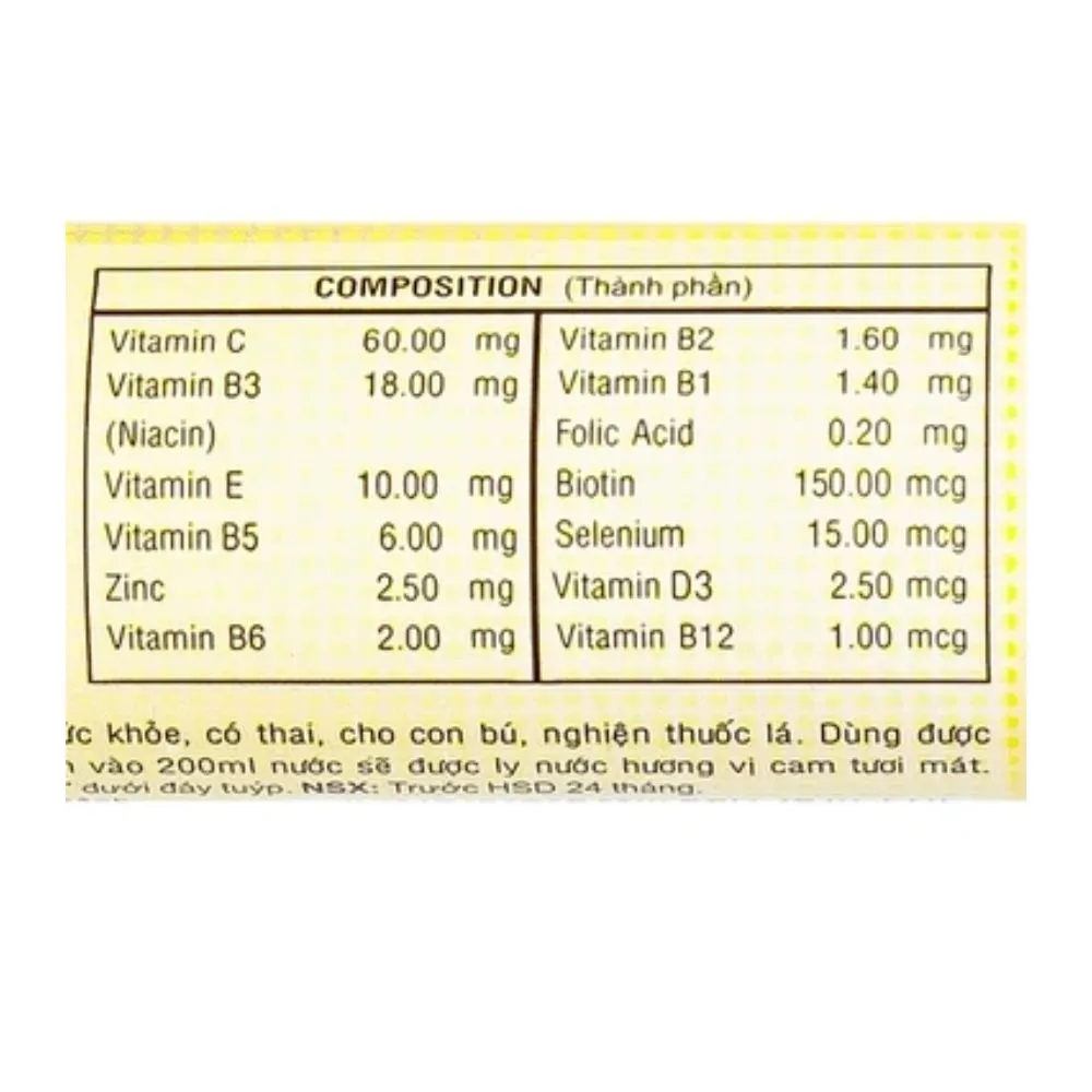Viên sủi Plusssz Max vị cam bổ sung vitamin và khoáng chất cho cơ thể (20 viên) 5