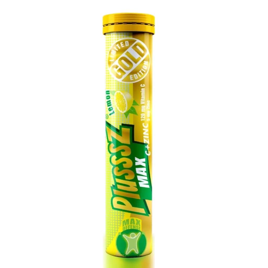 Viên sủi Plusssz Max vitamin C + Zin C vị chanh không đường hỗ trợ tăng cường sức đề kháng (20 viên)