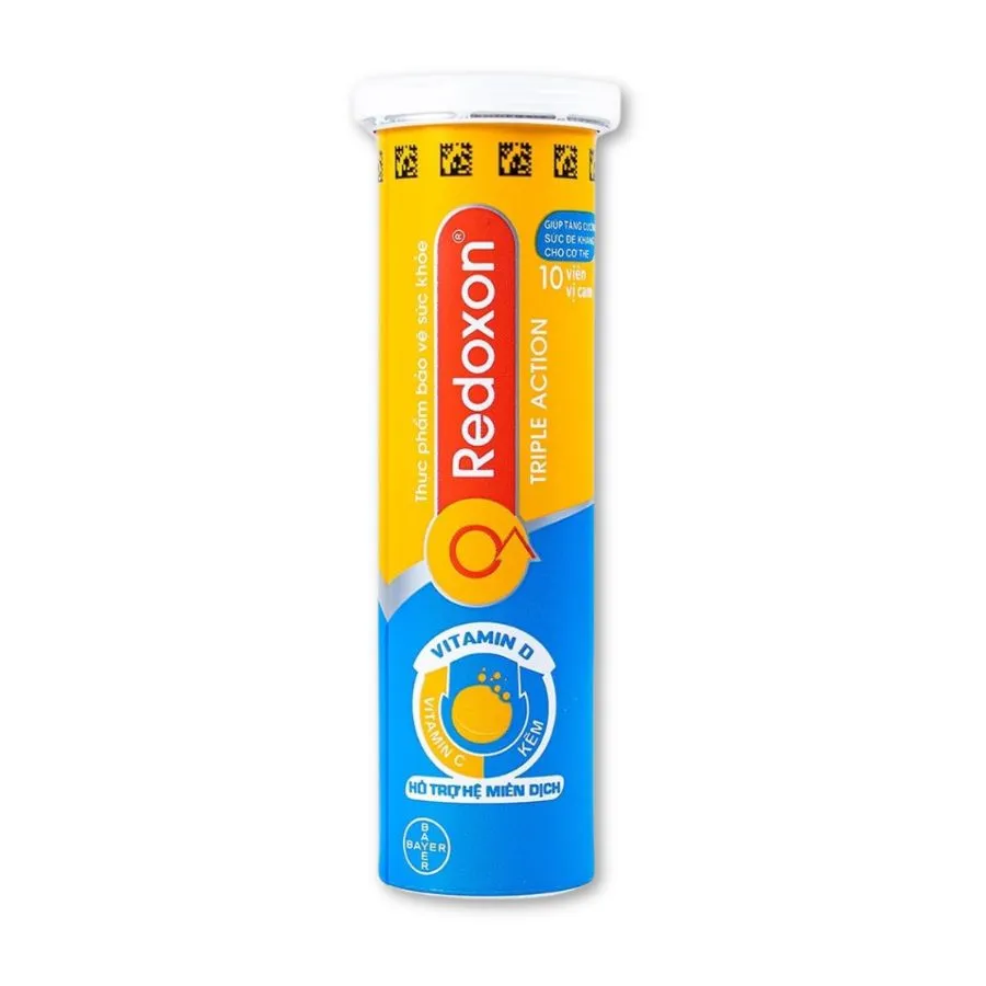 Viên sủi Redoxon Triple Action Bayer hỗ trợ nâng cao sức đề kháng, bổ sung vitamin C, D và kẽm (Hộp 10 viên) 2