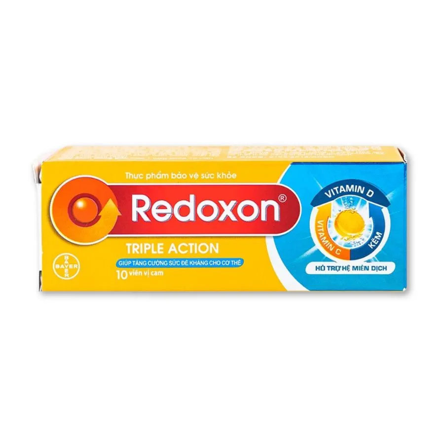 Viên sủi Redoxon Triple Action Bayer hỗ trợ nâng cao sức đề kháng, bổ sung vitamin C, D và kẽm (Hộp 10 viên) 3